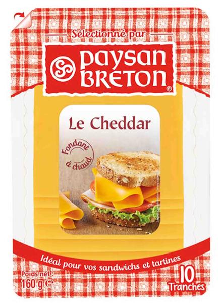 P.BRETON CHEDDAR EN TRANCHES 160G