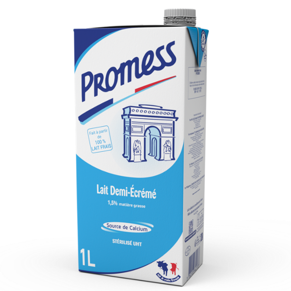 LAIT DEMI-ÉCRÉMÉ UHT 1L