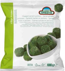 ÉPINARDS BRANCHES EN PORTIONS 1KG GREENS