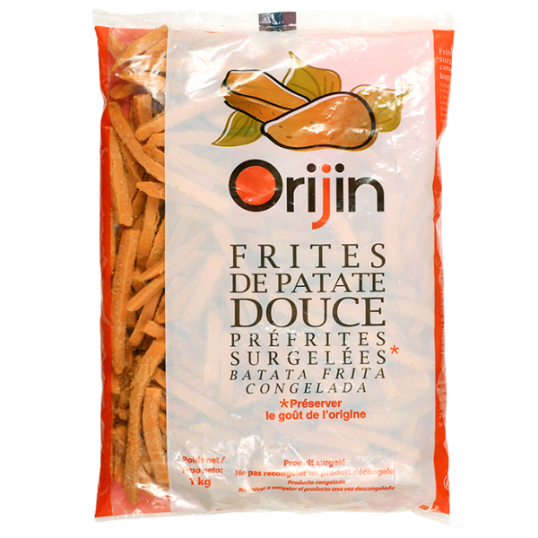FRITES DE PATATES DOUCES PRÉCUITES 1KG FRITES DE PATATES DOUCES PRÉCUITES 1KG