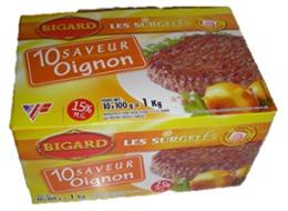 HAMBURGER BOEUF SAVEUR OIGNON 1KG BIGARD