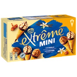 MINI CÔNES EXTRÊME CARAMEL/VANILLE 480ML
