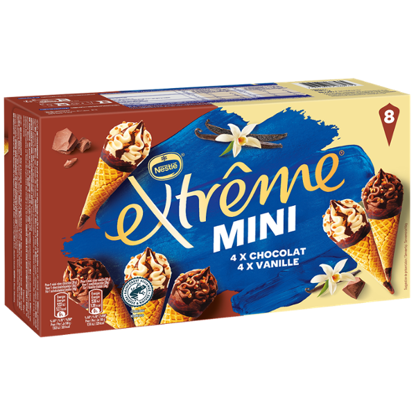 MINI CÔNES EXTRÊME VANILLE/CHOCO 480ML