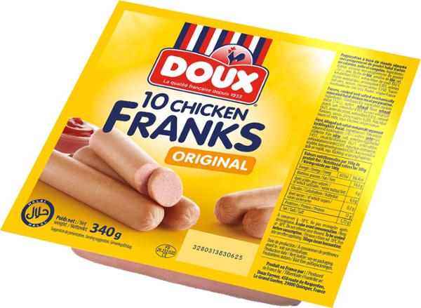 SAUCISSES DE POULET NATURE 340G