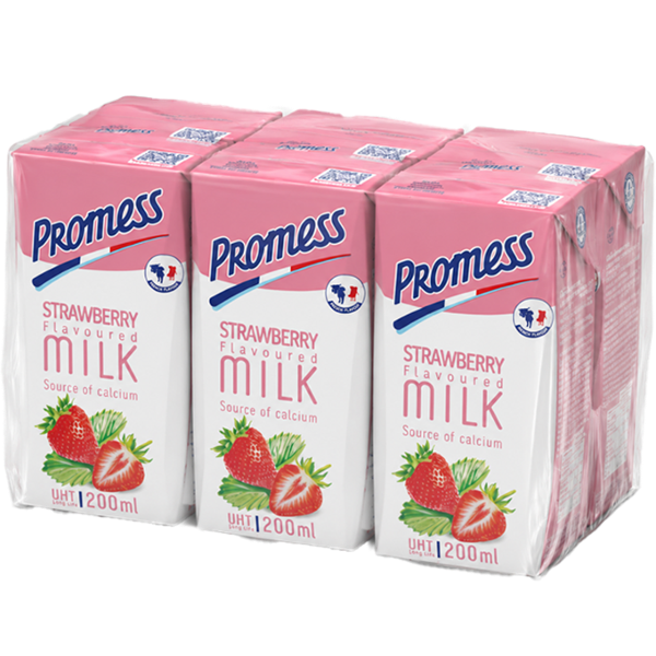 LAIT UHT AROMATISE FRAISE 6X200ML