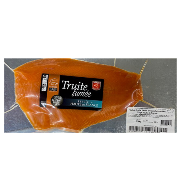 TRUITE FUMEE TRANCHEE SANS PEAU