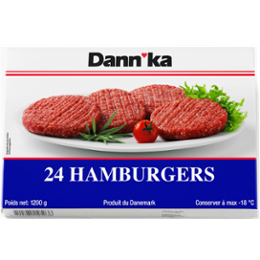 BURGER BOEUF 57% BTE 24x50G - 1.2KG