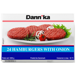 BURGER BOEUF 57% OIGNON 24x50G - 1.2KG