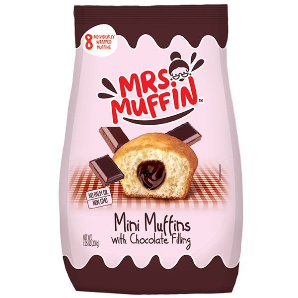 MUFFINS FOURRES AU CHOCOLATX8 200G