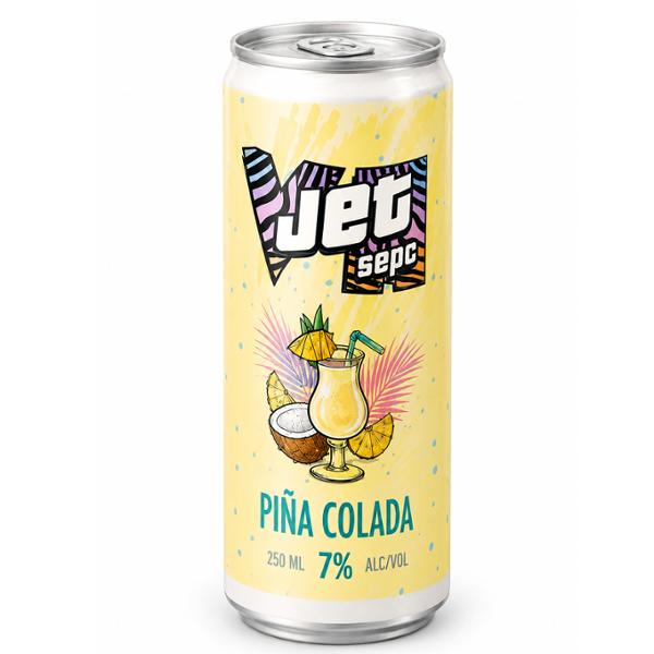 JET SEPT- PINA COLADA 7% CAN 25CL PACK X 4