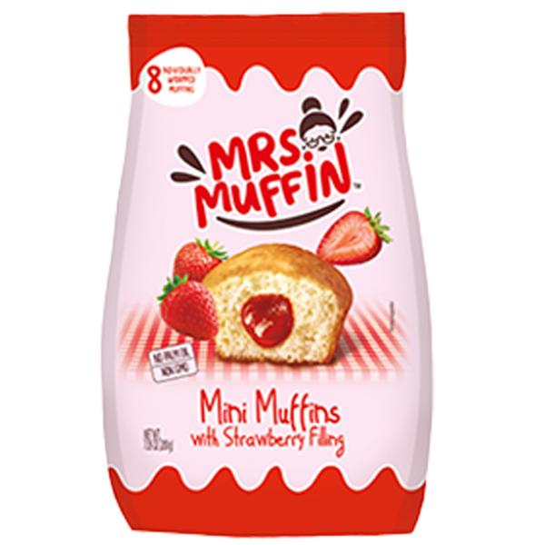 MUFFINS FOURRE A LA FRAISE 8X200G